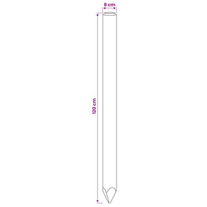 Πό posts φράχτη 5 τμχ. Πράσινο 120 cm Μασίφ Ξύλο Πεύκου - Pakobazaar