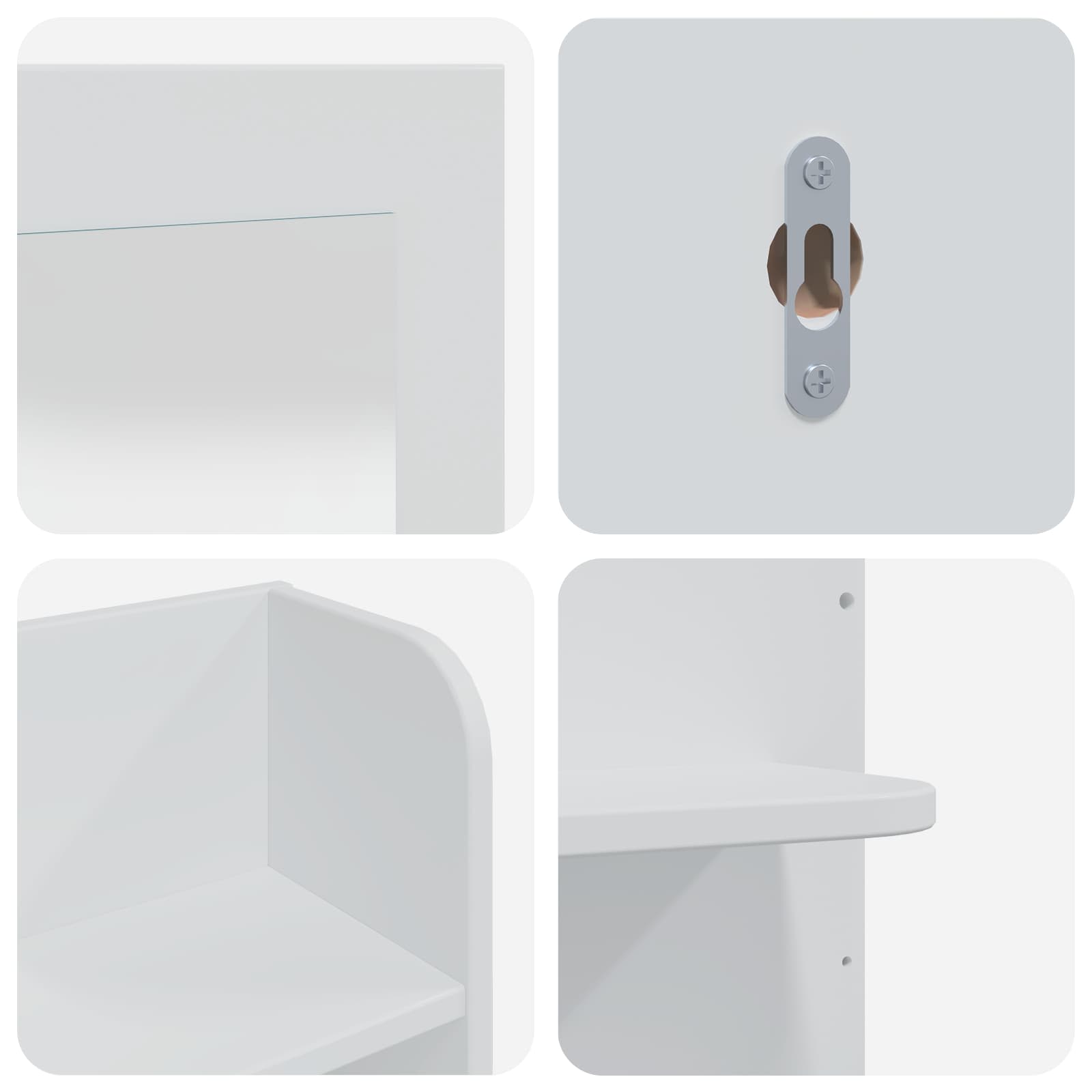 Σετ Τραπεζιού Μακιγιάζ FAUSKE 3 pcs Λευκό 76 x 50 x 143 εκ