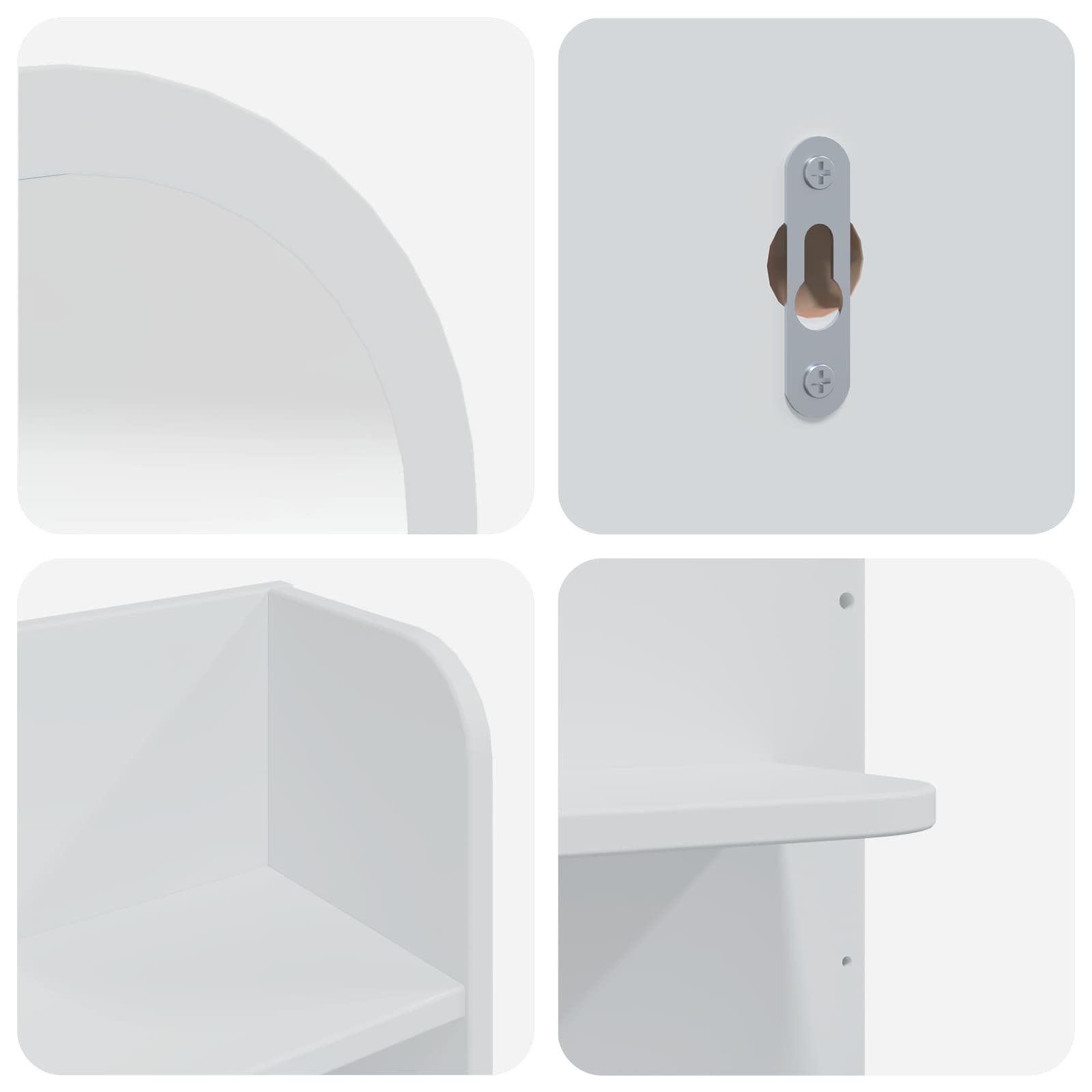 Σετ Τραπεζιού Μακιγιάζ FAUSKE 4 pcs Λευκό 100 x 50 x 143 εκ