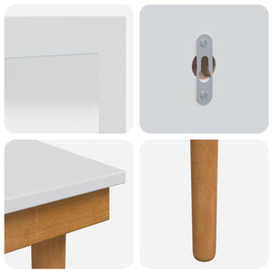 Σετ Τραπεζιού Μακιγιάζ FAUSKE 3 pcs Λευκό 76 x 50 x 143 εκ - Pakobazaar