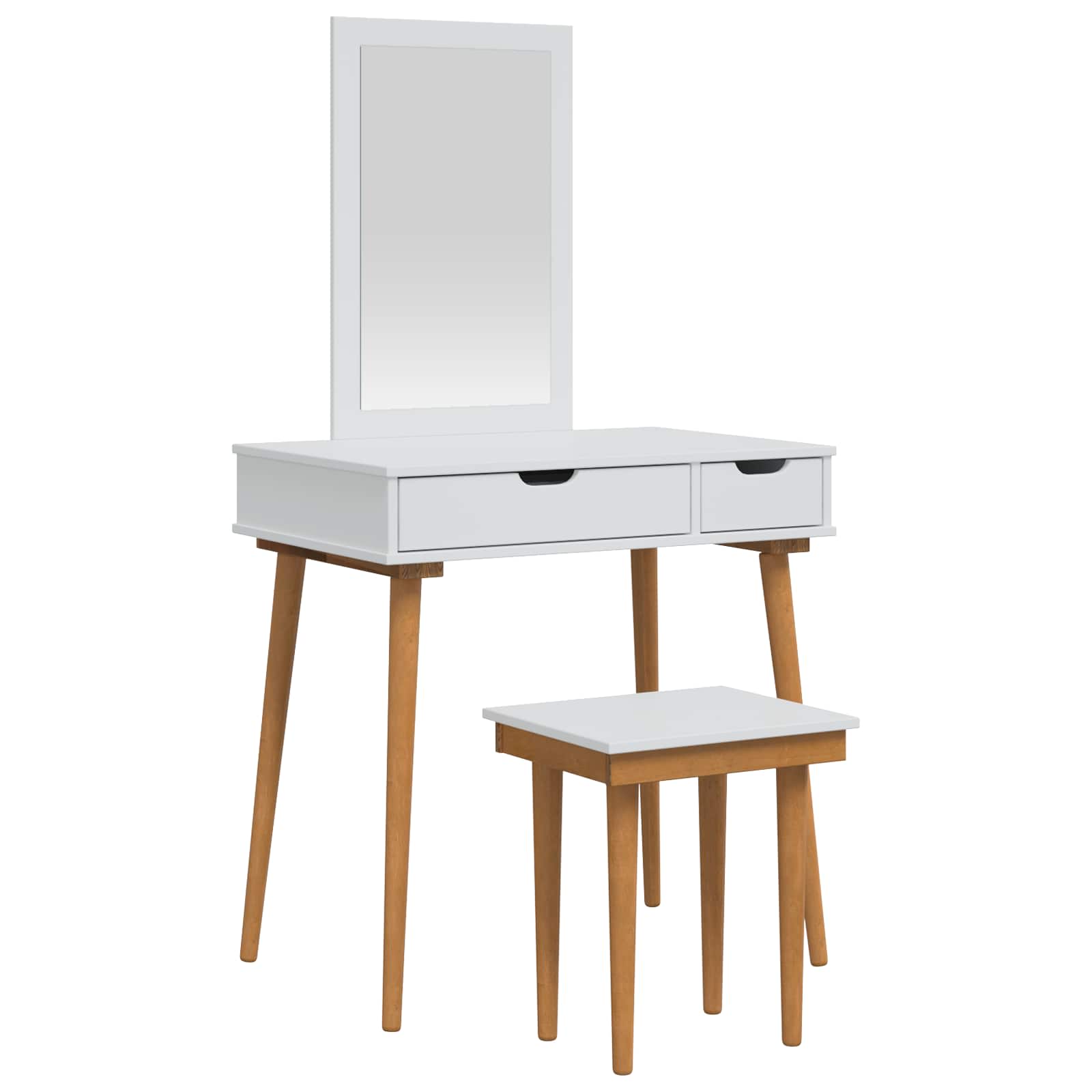 Σετ Τραπεζιού Μακιγιάζ FAUSKE 3 pcs Λευκό 76 x 50 x 143 εκ - Pakobazaar