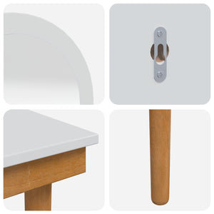 Σετ Τραπεζιού Μακιγιάζ FAUSKE 3 pcs Λευκό 100 x 50 x 143 εκ - Pakobazaar