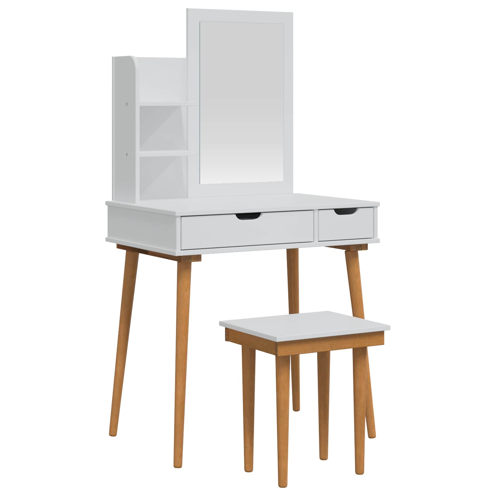 Σετ Τραπεζιού Μακιγιάζ FAUSKE 4 pcs Λευκό 76 x 50 x 143 εκ