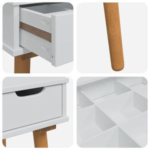 Σετ Τραπεζιού Μακιγιάζ FAUSKE 4 pcs Λευκό 76 x 50 x 143 εκ - Pakobazaar