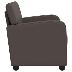 Πολυθρόνα Γυαλιστερό Καφέ Τεχνητό Δέρμα - Pakobazaar