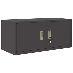 Ντουλάπι αποθήκευσης 2 τμχ. Μαύρο 90 x 40 x 130 cm Ατσάλι