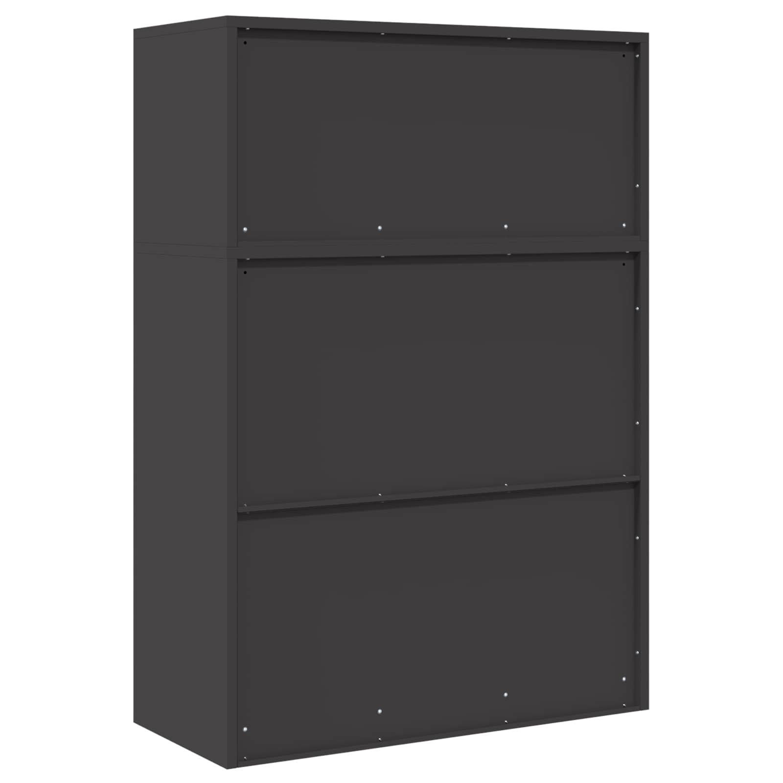 Ντουλάπι αποθήκευσης 2 τμχ. Μαύρο 90 x 40 x 130 cm Ατσάλι