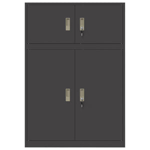 Ντουλάπι αποθήκευσης 2 τμχ. Μαύρο 90 x 40 x 130 cm Ατσάλι
