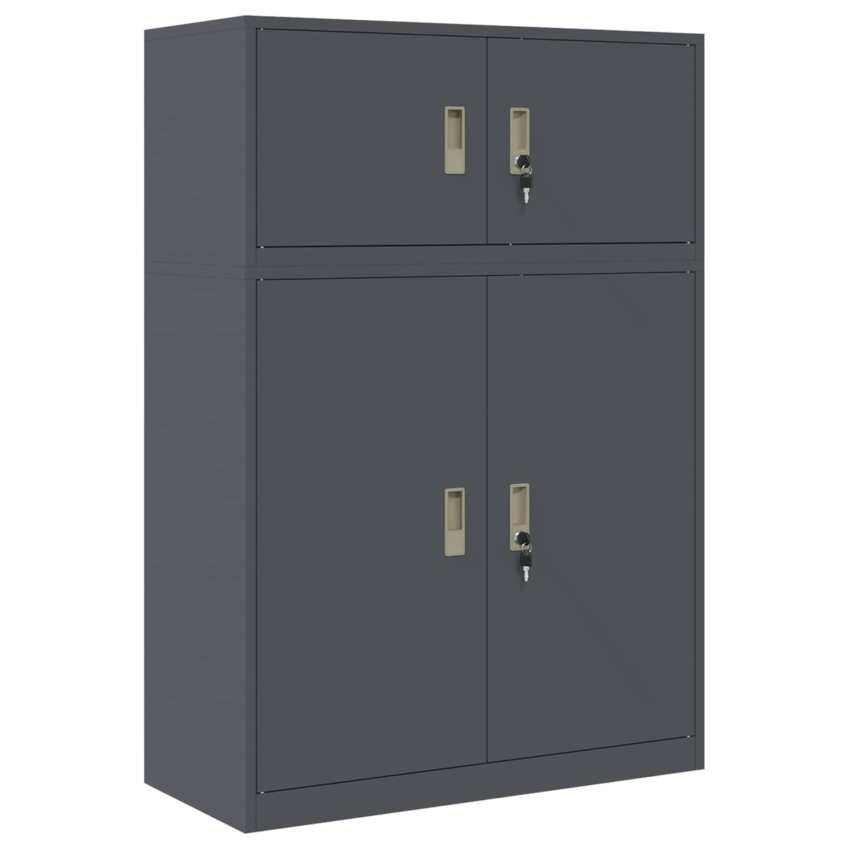 Ντουλάπι αποθήκευσης 2 τμχ. Ανθρακί 90 x 40 x 130 cm Ατσάλι