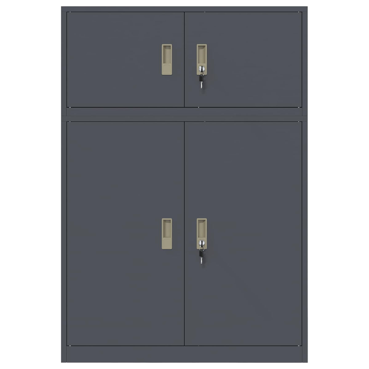 Ντουλάπι αποθήκευσης 2 τμχ. Ανθρακί 90 x 40 x 130 cm Ατσάλι
