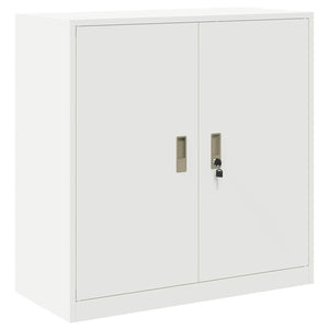 Ντουλάπι αποθήκευσης 2 τμχ. Λευκός 90 x 40 x 130 cm Ατσάλι