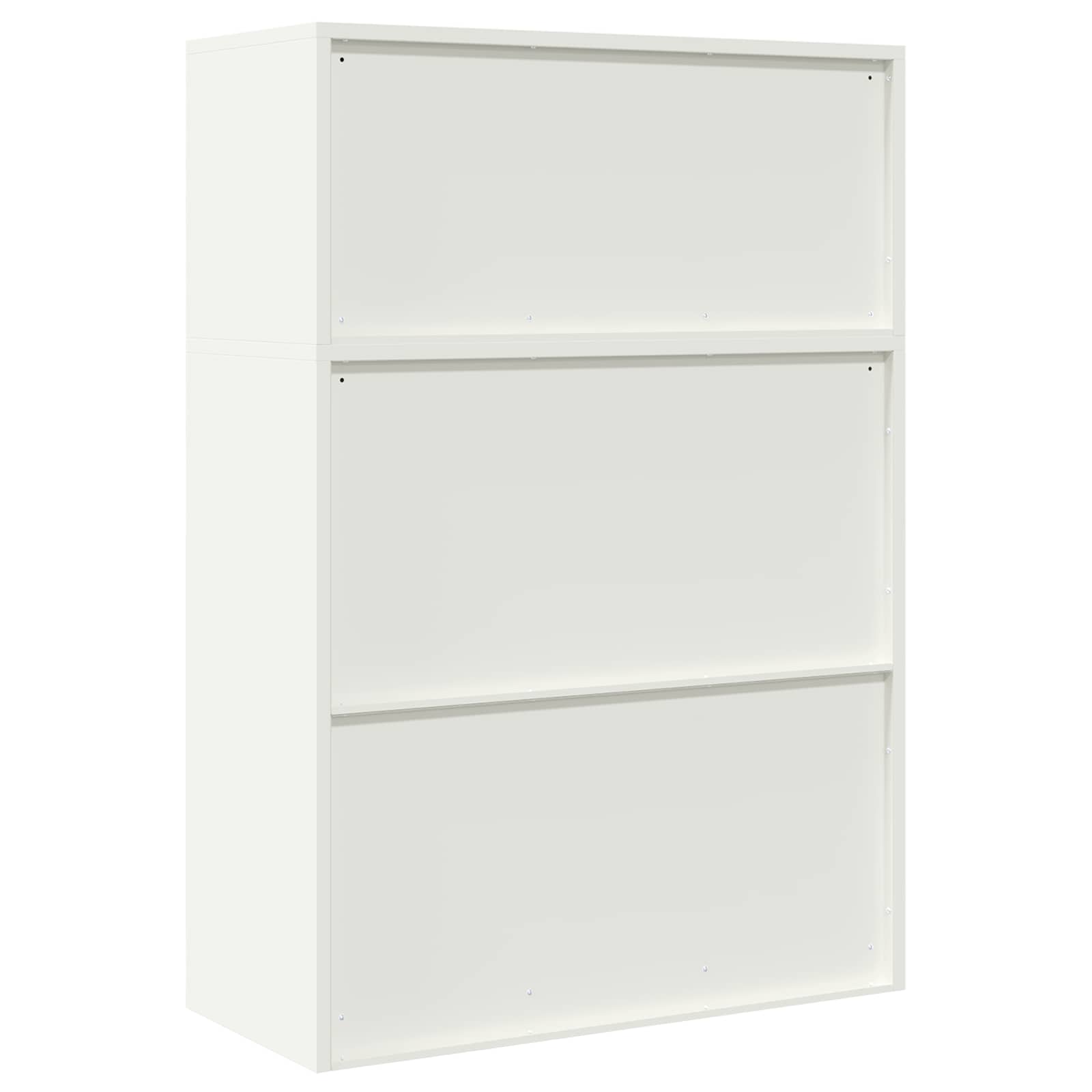 Ντουλάπι αποθήκευσης 2 τμχ. Λευκός 90 x 40 x 130 cm Ατσάλι