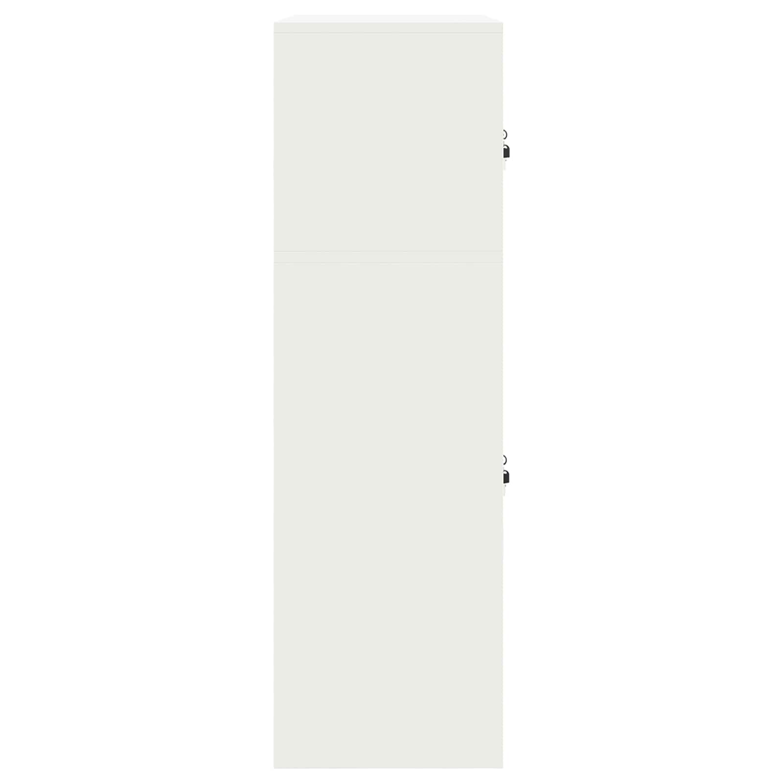 Ντουλάπι αποθήκευσης 2 τμχ. Λευκός 90 x 40 x 130 cm Ατσάλι
