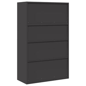 Ντουλάπι αποθήκευσης 2 τμχ. Μαύρο 90 x 40 x 145 cm Ατσάλι