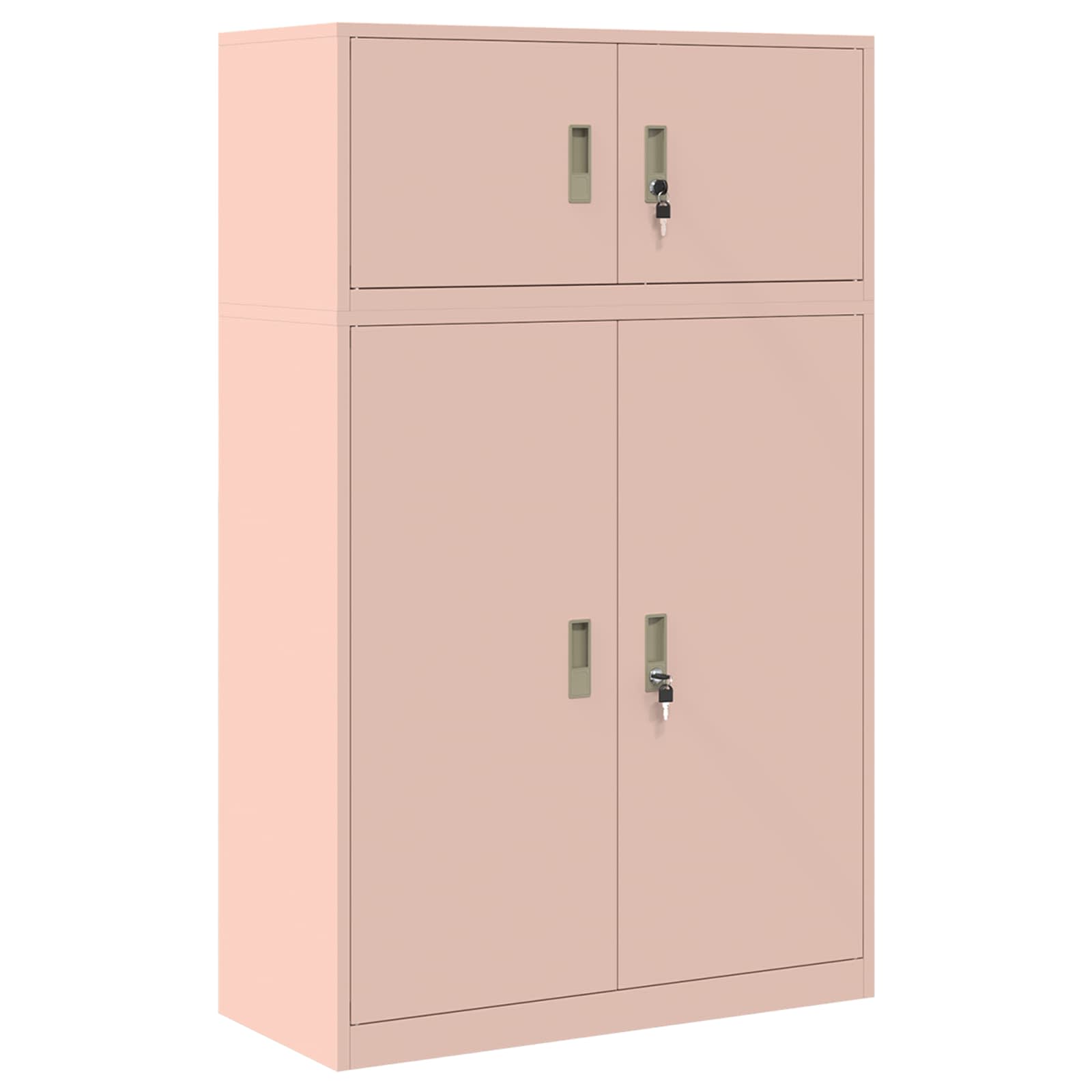 Ντουλάπι αποθήκευσης 2 τμχ. Ροζ 90 x 40 x 145 cm Ατσάλι