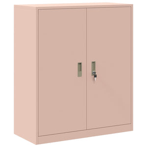 Ντουλάπι αποθήκευσης 2 τμχ. Ροζ 90 x 40 x 145 cm Ατσάλι