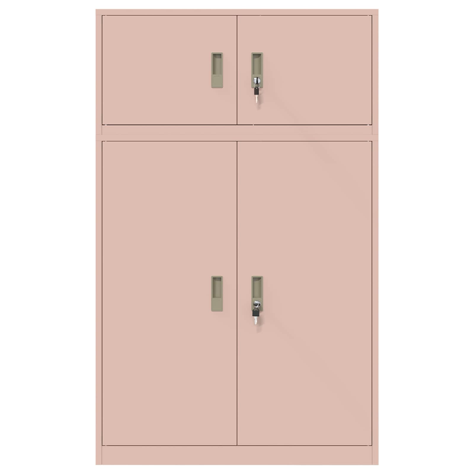 Ντουλάπι αποθήκευσης 2 τμχ. Ροζ 90 x 40 x 145 cm Ατσάλι