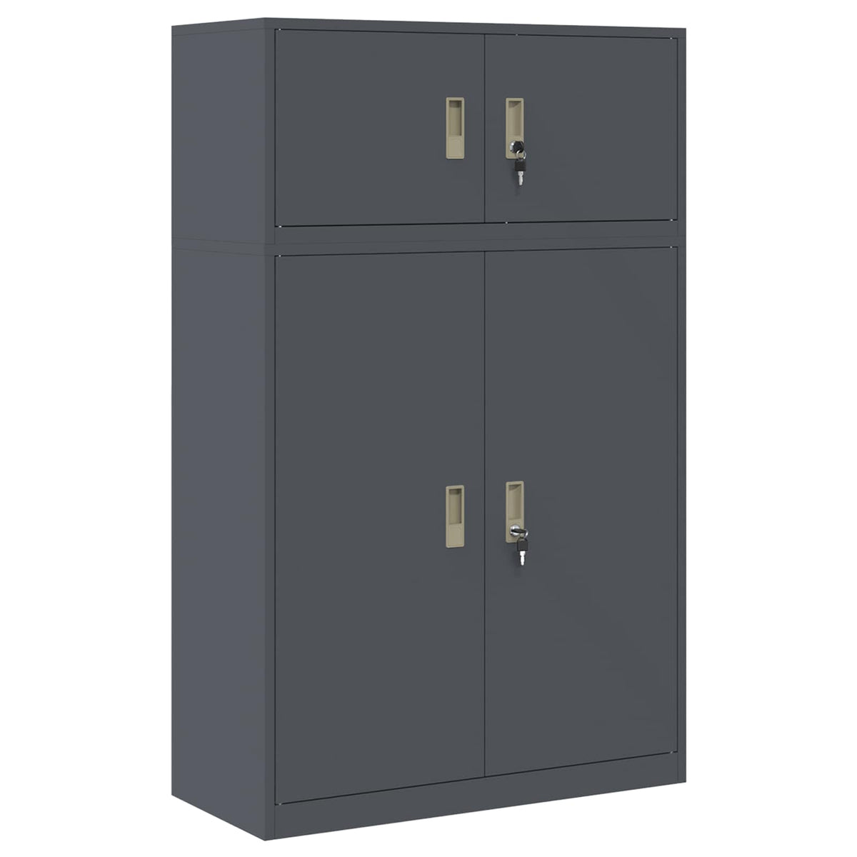 Ντουλάπι αποθήκευσης 2 τμχ. Ανθρακί 90 x 40 x 145 cm Ατσάλι
