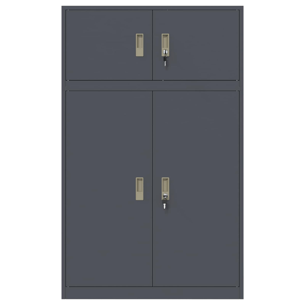 Ντουλάπι αποθήκευσης 2 τμχ. Ανθρακί 90 x 40 x 145 cm Ατσάλι