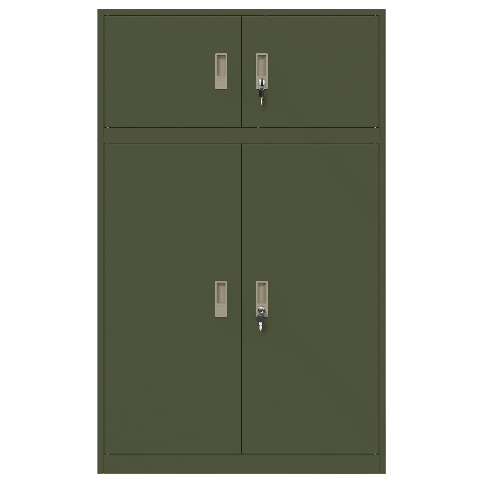 Ντουλάπι αποθήκευσης 2 τμχ. Ελιά Πράσινη 90 x 40 x 145 cm