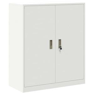 Ντουλάπι αποθήκευσης 2 τμχ. Λευκός 90 x 40 x 145 cm Ατσάλι