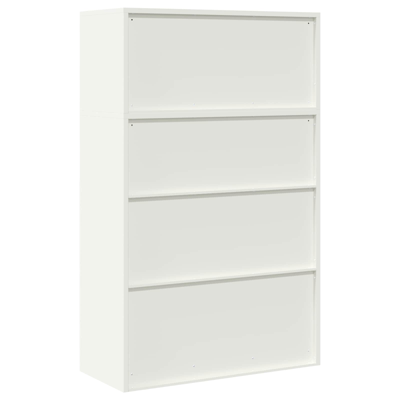 Ντουλάπι αποθήκευσης 2 τμχ. Λευκός 90 x 40 x 145 cm Ατσάλι