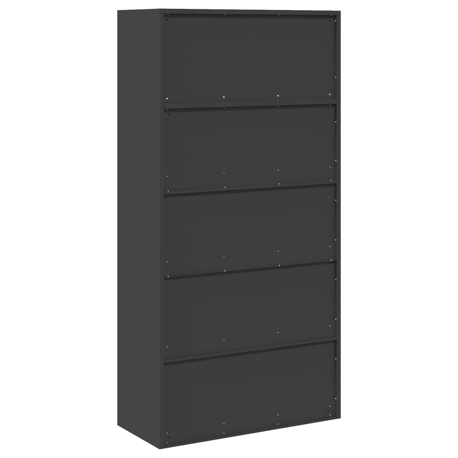 Ντουλάπι αποθήκευσης 2 τμχ. Μαύρο 90 x 40 x 180 cm Ατσάλι - Pakobazaar