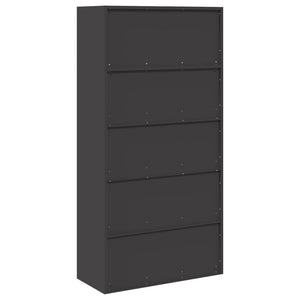 Ντουλάπι αποθήκευσης 2 τμχ. Μαύρο 90 x 40 x 180 cm Ατσάλι - Pakobazaar
