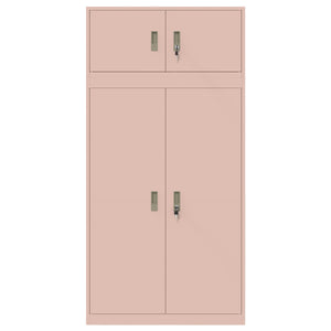 Ντουλάπι αποθήκευσης 2 τμχ. Ροζ 90 x 40 x 180 cm Ατσάλι - Pakobazaar