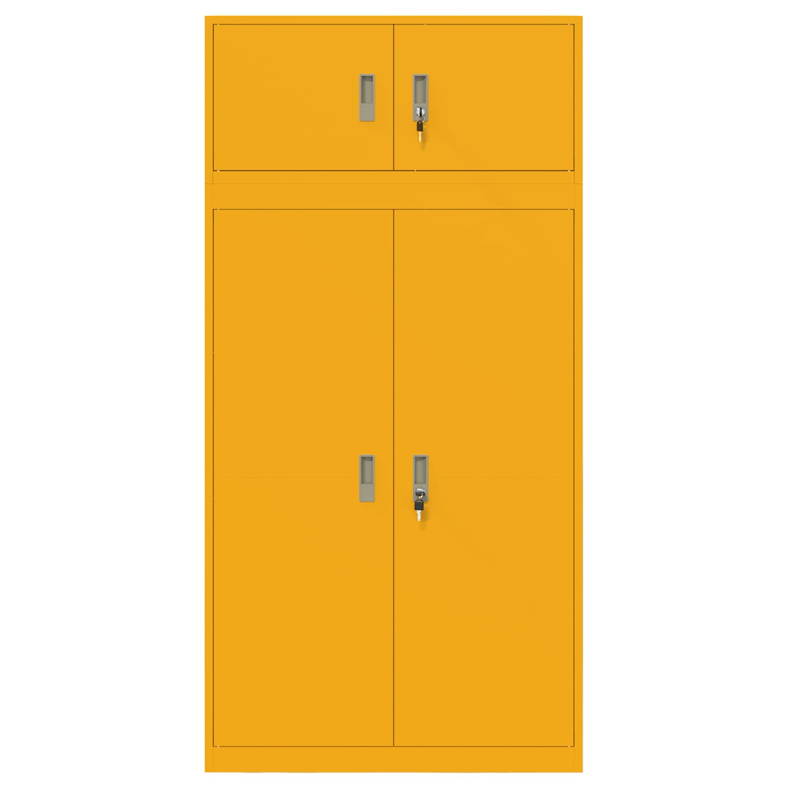 Ντουλάπι αποθήκευσης 2 τμχ. Μουσταρδί 90 x 40 x 180 cm Ατσάλι