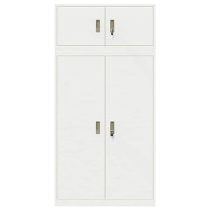 Ντουλάπι αποθήκευσης 2 τμχ. Λευκός 90 x 40 x 180 cm Ατσάλι