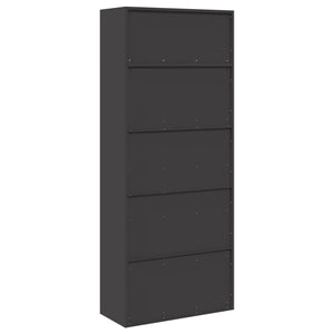 Ντουλάπι αποθήκευσης 2 τμχ. Μαύρο 90 x 40 x 220 cm Ατσάλι