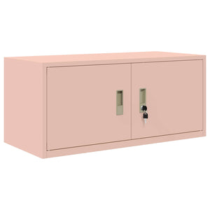 Ντουλάπι αποθήκευσης 2 τμχ. Ροζ 90 x 40 x 220 cm Ατσάλι