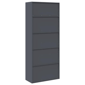 Ντουλάπι αποθήκευσης 2 τμχ. Ανθρακί 90 x 40 x 220 cm Ατσάλι
