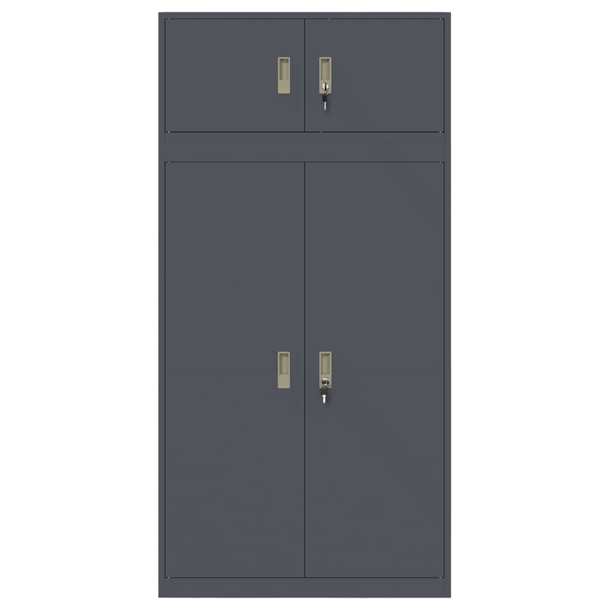 Ντουλάπι αποθήκευσης 2 τμχ. Ανθρακί 90 x 40 x 220 cm Ατσάλι