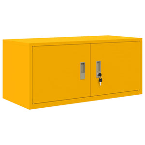 Ντουλάπι αποθήκευσης 2 τμχ. Μουσταρδί 90 x 40 x 220 cm Ατσάλι