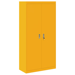 Ντουλάπι αποθήκευσης 2 τμχ. Μουσταρδί 90 x 40 x 220 cm Ατσάλι