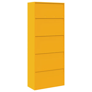 Ντουλάπι αποθήκευσης 2 τμχ. Μουσταρδί 90 x 40 x 220 cm Ατσάλι