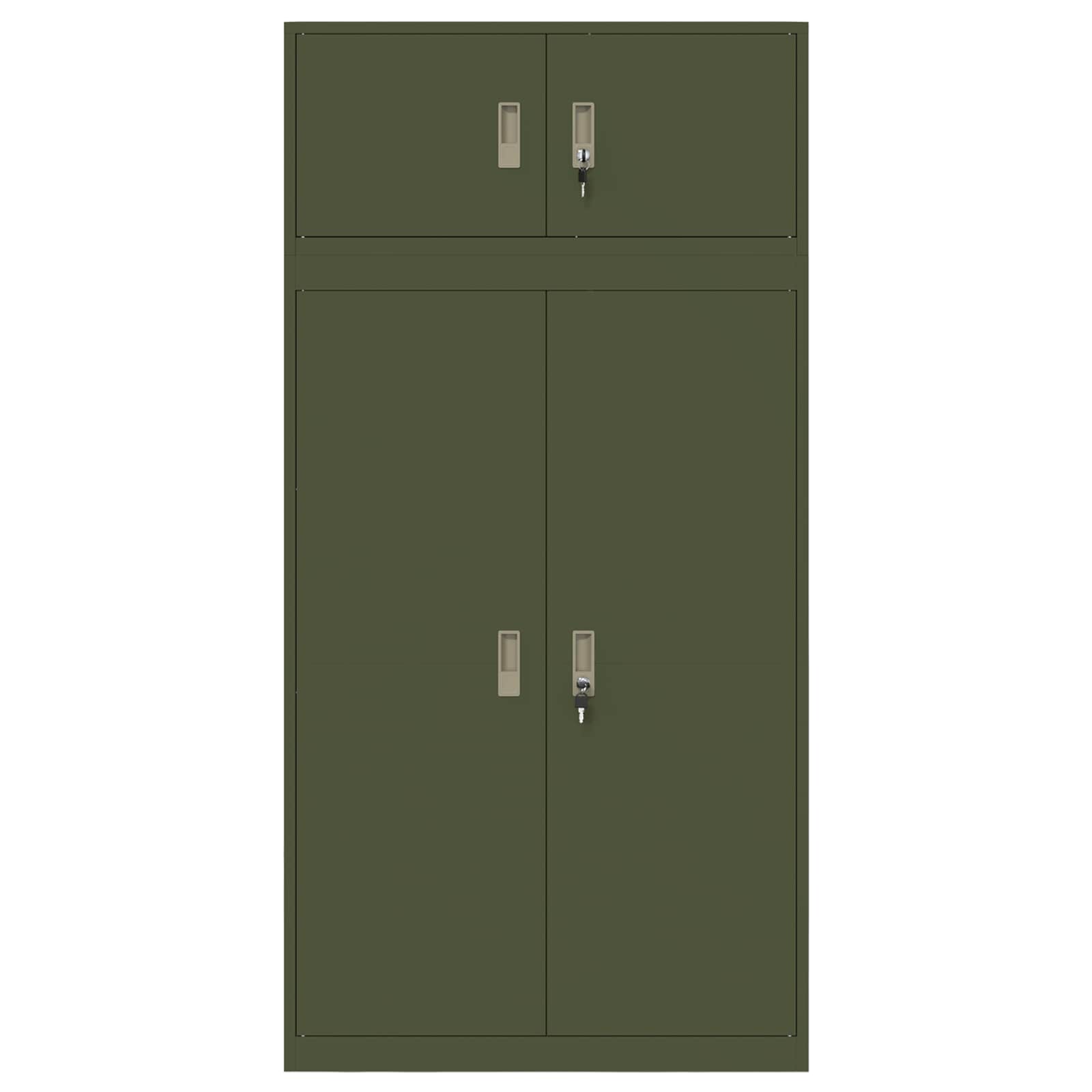 Ντουλάπι αποθήκευσης 2 τμχ. Λαδί 90 x 40 x 220 cm Ατσάλι