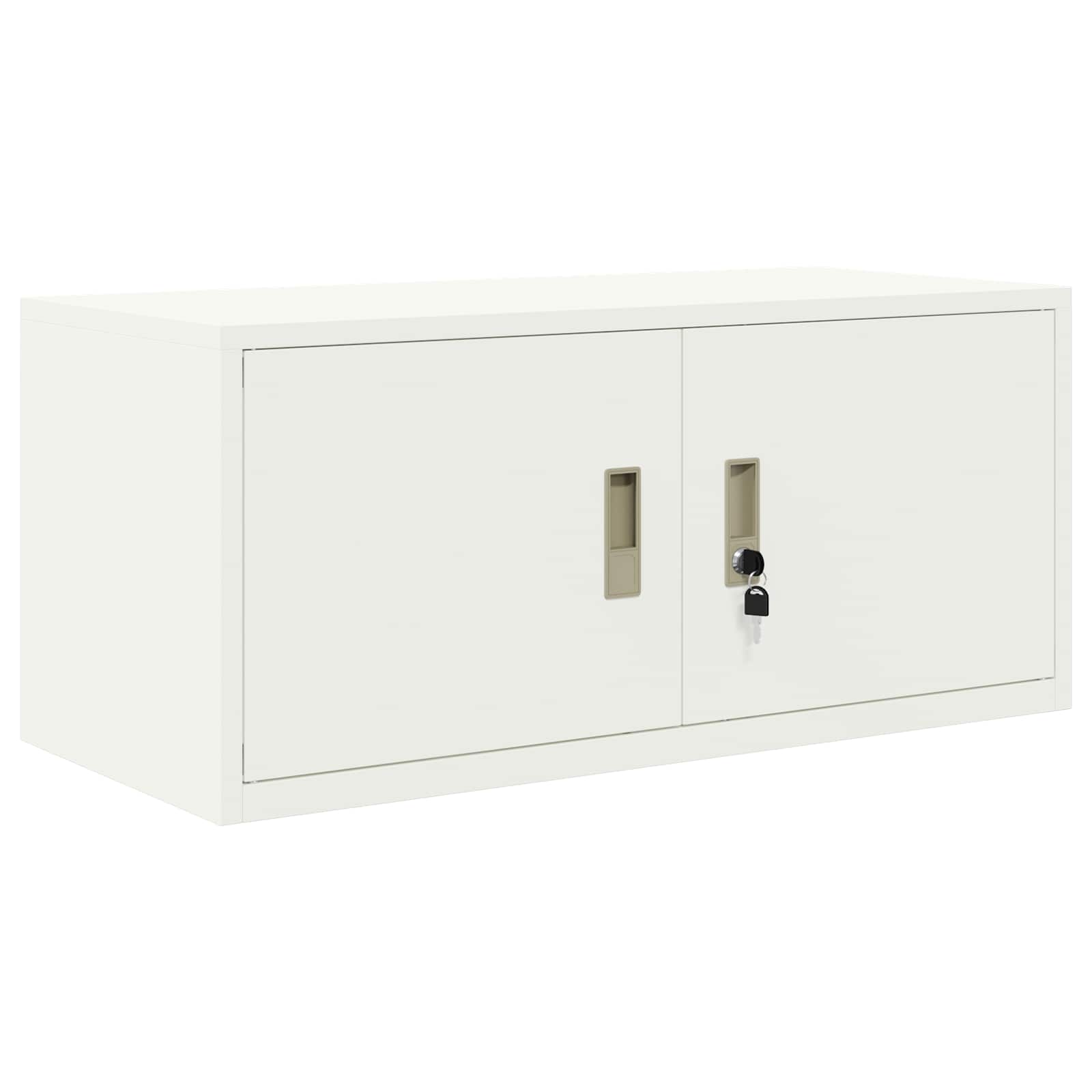 Ντουλάπι αποθήκευσης 2 τμχ. Λευκός 90 x 40 x 220 cm Ατσάλι - Pakobazaar