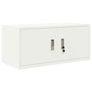 Ντουλάπι αποθήκευσης 2 τμχ. Λευκός 90 x 40 x 220 cm Ατσάλι - Pakobazaar