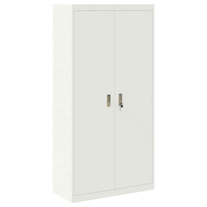 Ντουλάπι αποθήκευσης 2 τμχ. Λευκός 90 x 40 x 220 cm Ατσάλι - Pakobazaar