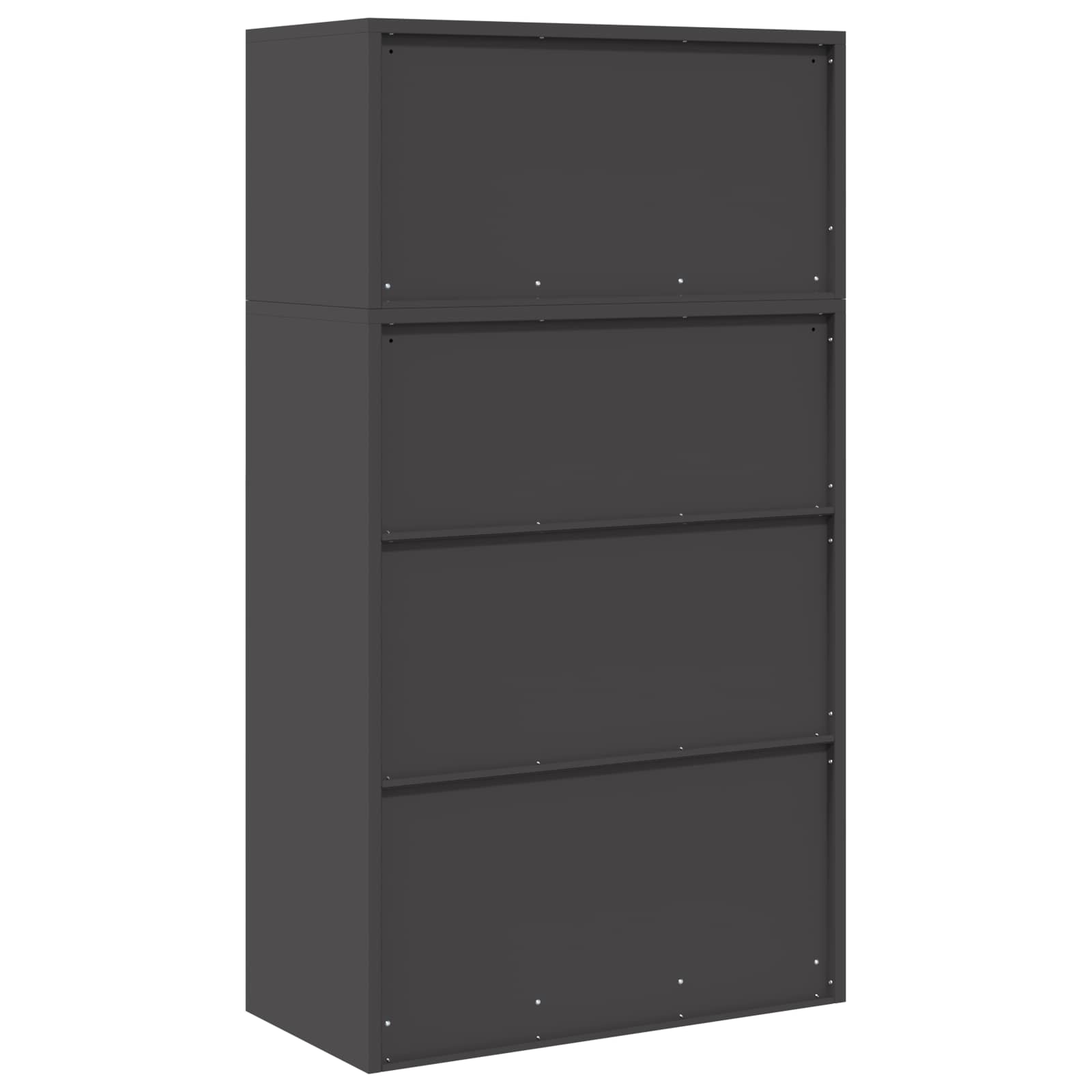 Ντουλάπι αποθήκευσης 2 τμχ. Μαύρο 80 x 40 x 145 εκ Ατσάλι