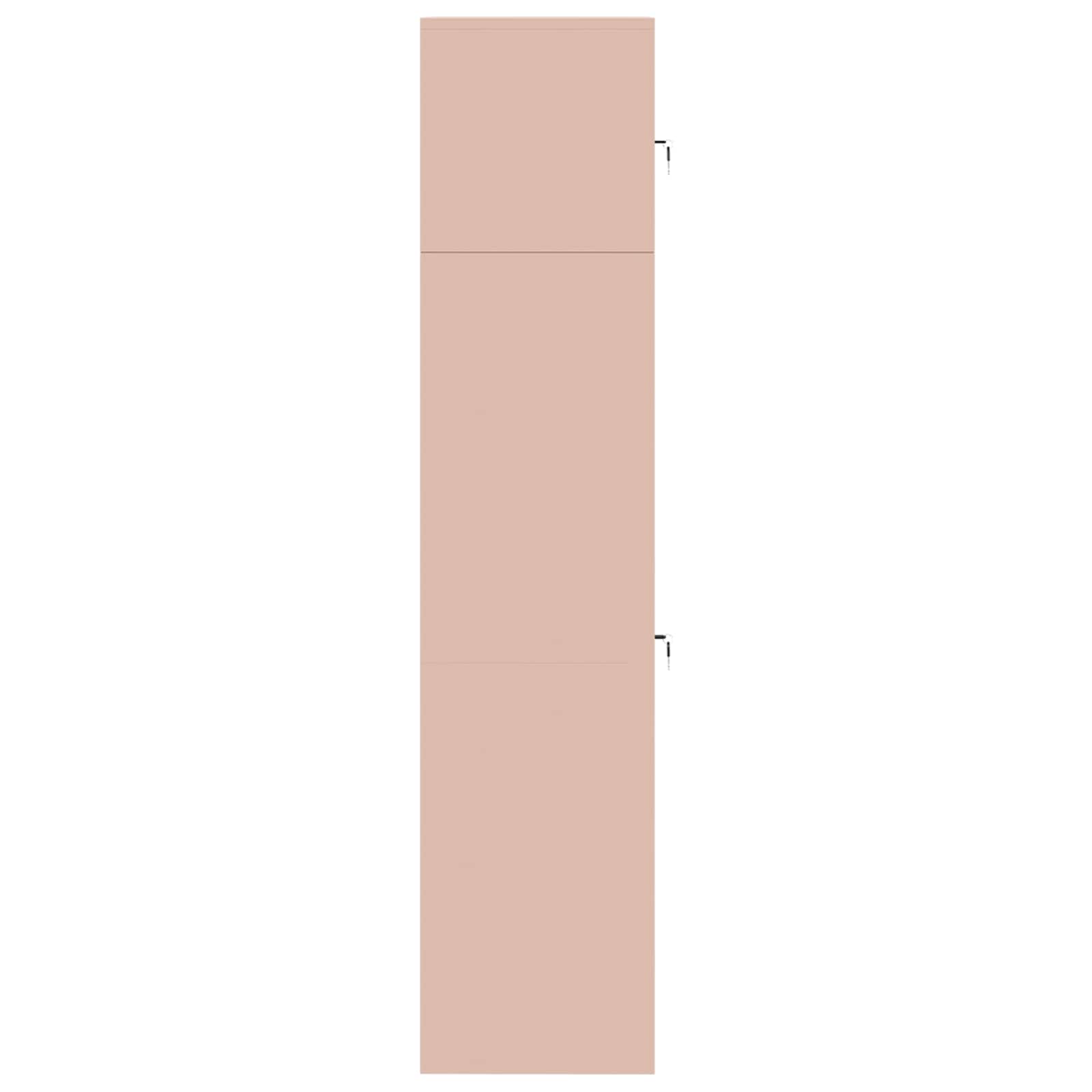 Ντουλάπι αποθήκευσης 2 τμχ. Ροζ 80 x 40 x 180 cm Ατσάλι - Pakobazaar