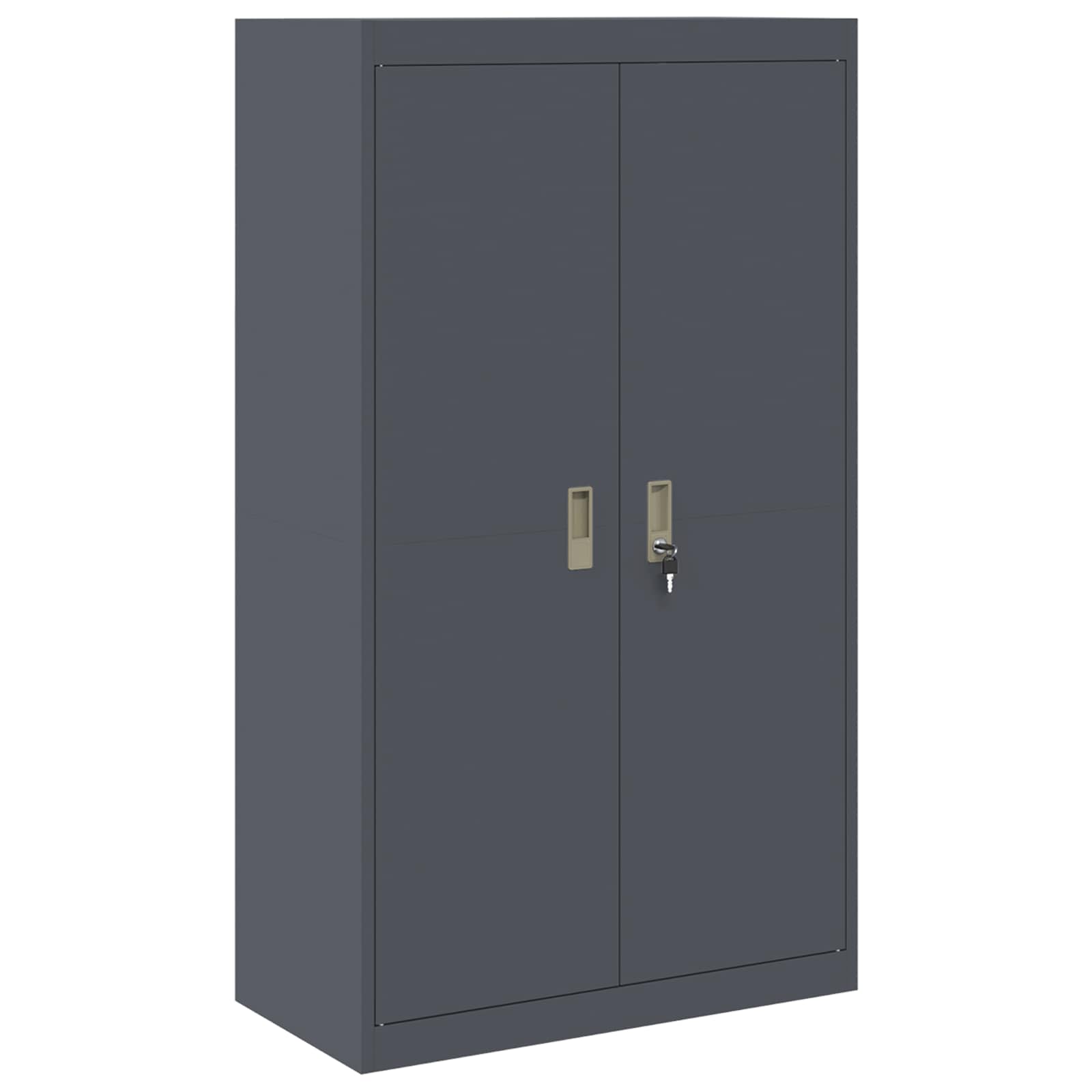 Ντουλάπι αποθήκευσης 2 τμχ. Ανθρακί 80 x 40 x 180 cm Ατσάλι