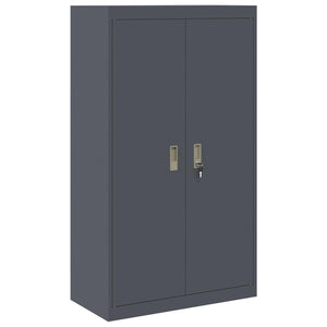 Ντουλάπι αποθήκευσης 2 τμχ. Ανθρακί 80 x 40 x 180 cm Ατσάλι