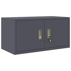 Ντουλάπι αποθήκευσης 2 τμχ. Ανθρακί 80 x 40 x 180 cm Ατσάλι