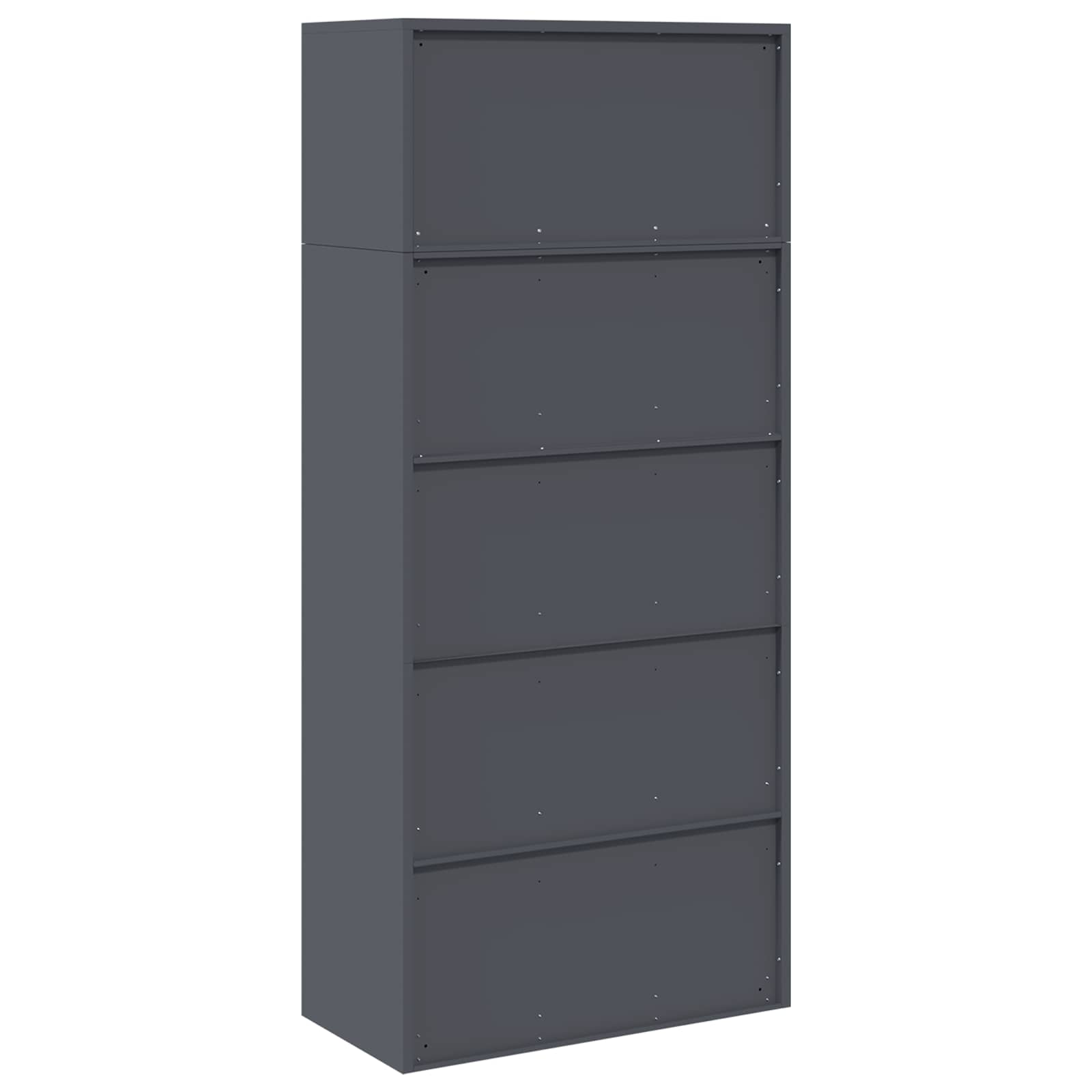 Ντουλάπι αποθήκευσης 2 τμχ. Ανθρακί 80 x 40 x 180 cm Ατσάλι