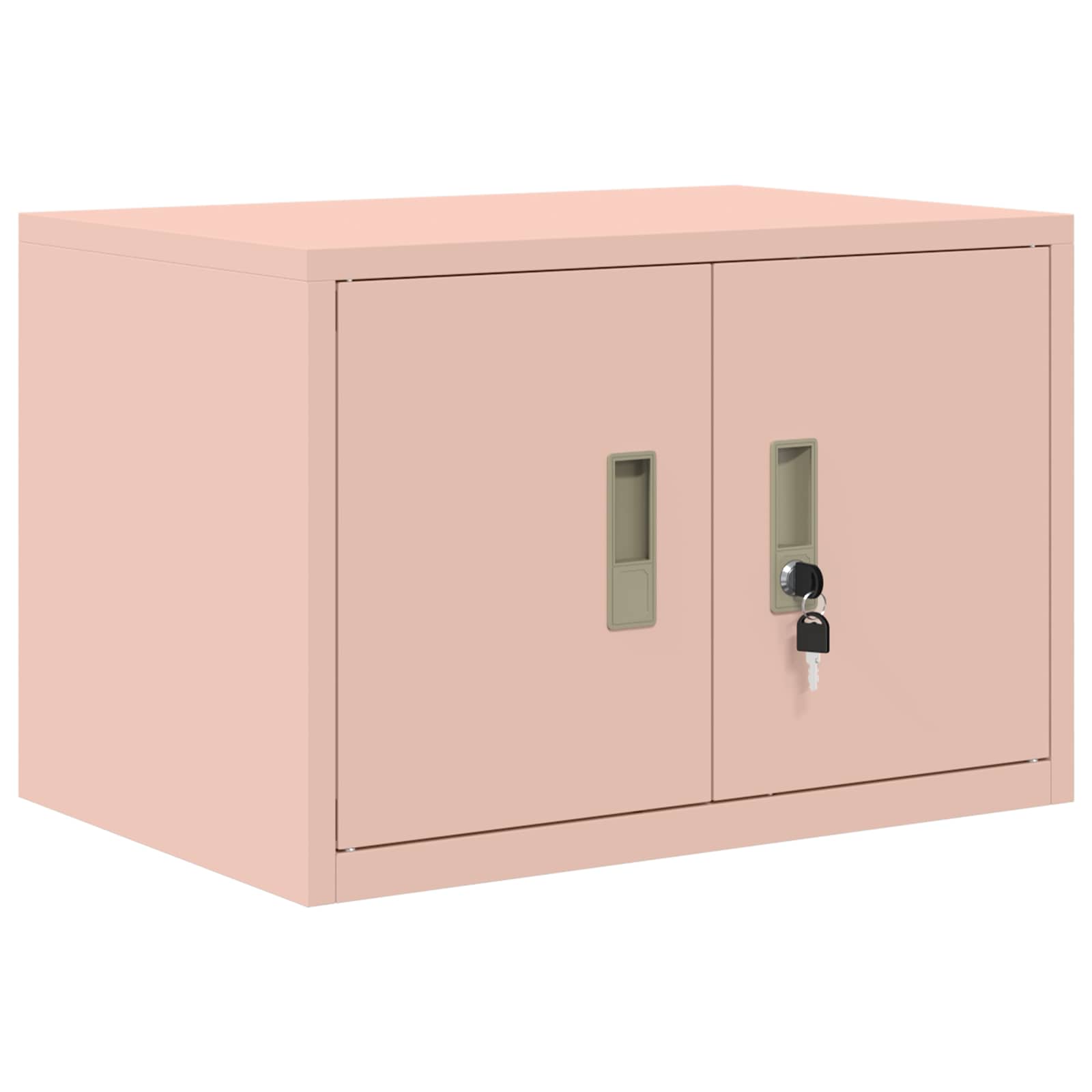 Ντουλάπι αποθήκευσης 2 τμχ. Ροζ 60 x 40 x 130 εκ Ατσάλι