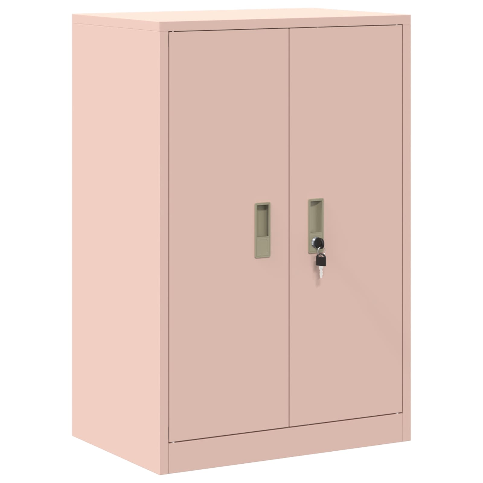 Ντουλάπι αποθήκευσης 2 τμχ. Ροζ 60 x 40 x 130 εκ Ατσάλι